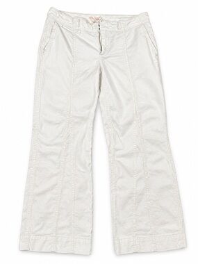 Free People "The Thing Is" Low-Rise Utility Pants in Optic White